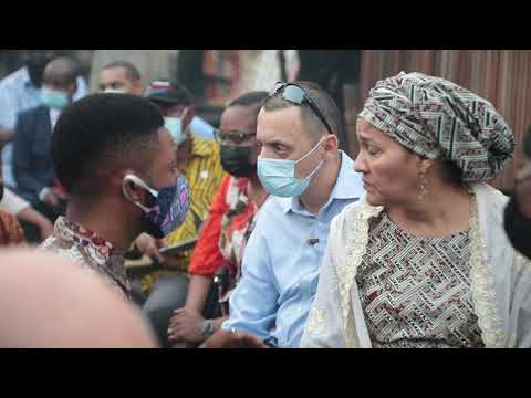  UN Deputy Secretary-General Amina J. Mohammed visits Makoko Lagos, the world's largest water slum.