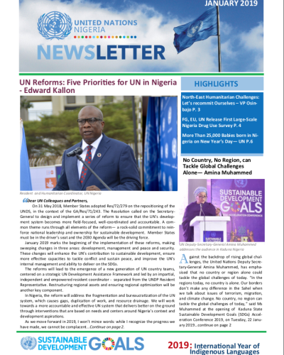 UN Nigeria Newsletter - January 2019