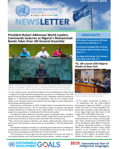UN Nigeria Newsletter - Sept 2019